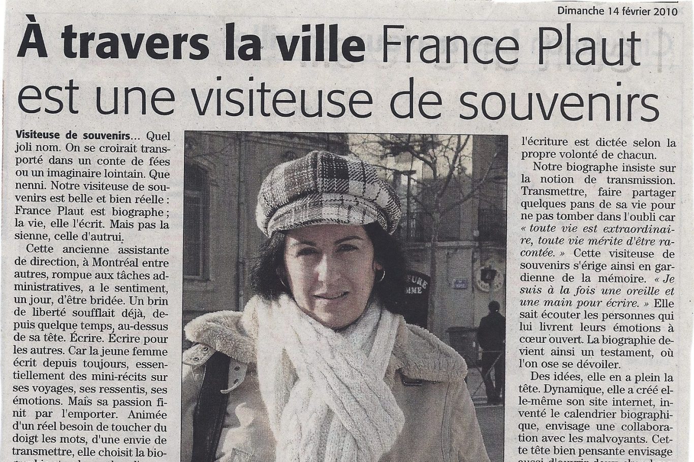 Avis presse Biographe, biographie, autobiographie