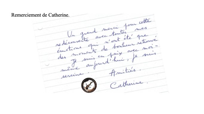 Témoignage cliente Mme Catherine.